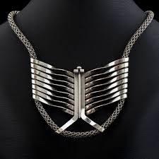 Saara Hoppea silver modernist necklace 1981